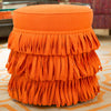 Rita Round Pouf, Orange - V Rugs & Home