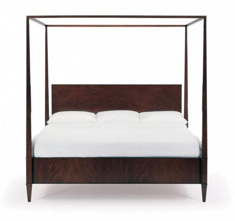 Rosenau Queen Panel Bed With Posts - Swirl Mahogany - Bolier & Co.
