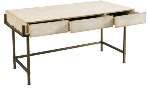 Simone Taupe Shagreen Desk - Lillian August