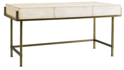 Simone Taupe Shagreen Desk - Lillian August