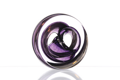 Twist Glass Sculpture, Purple - Teign Glass Valley