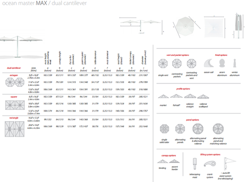 Ocean Master MAX Dual Cantilever Umbrella - TUUCI