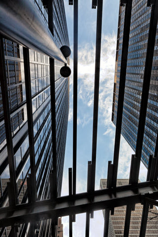 Skyscrapers Through Scaffold 1 - Sylvie Rose Spewak