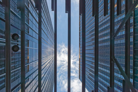 Skyscrapers Through Scaffold 2 - Sylvie Rose Spewak