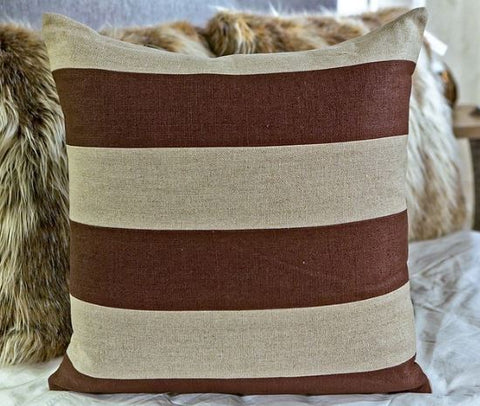 Slubby Linen Striped Pillow 22x22 - Ryan Studio