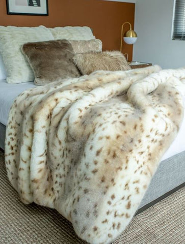 Couture Collection Snow Leopard Throw - Fabulous Furs