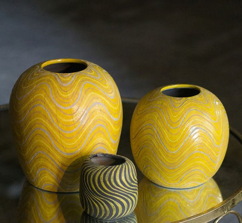 Sioux Vase - Gold Leaf Design