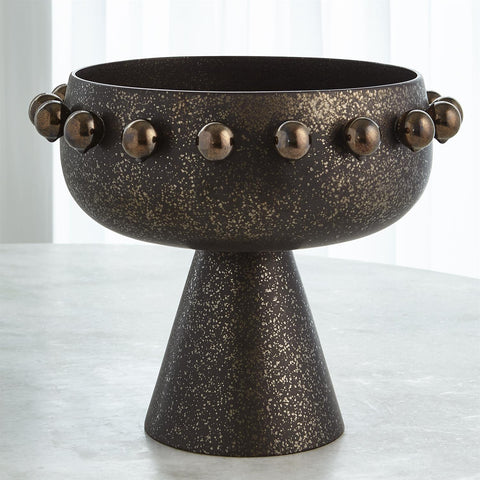 Spheres Collection Footed Bowl, Bronze - Global Views