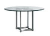 Stella 60" Round Dining Table w/Glass Top -Modern Living by  Lillian August