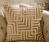 Sand Velvet/Creme Bullion Embroidered Pillow - Callisto Home