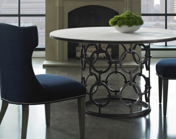 Seaton Dining Table With Stone Top - Lillian August