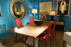 Ventaglio Fixed Dining Table, White/Walnut - Tonin Casa