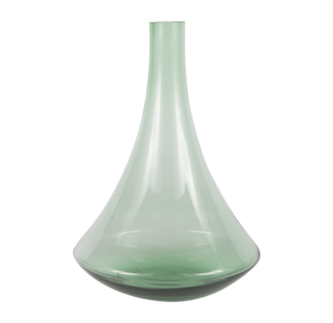 Venus Glass Vase, Green Glass - Gold Leaf Design Group