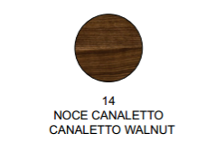 Ventaglio Fixed Dining Table, White/Walnut - Tonin Casa