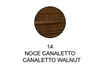 Ventaglio Fixed Dining Table, White/Walnut - Tonin Casa