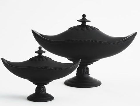 Palladian Beaded Urn-Matte Black - Global Views