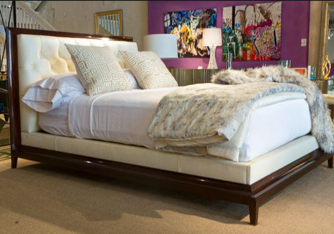 Moderne Platform Tufted Bed - Baker Furniture