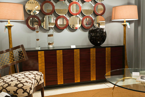 Occasionals Black Lacquer Cabinet Gold - Bolier & Co.