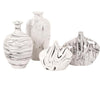 Porcelain White and Black Swirl Bottle Vase - Howard Elliott
