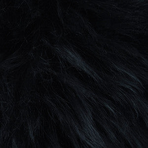 Long Wool Pillow, Black 20" x 20" - Auskin