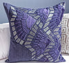 Navy Linen/Navy Velvet/Silver Applique - Callisto Home