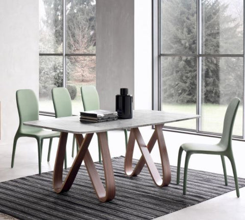 Butterfly Dining Table With White Marble Top - Tonin Casa