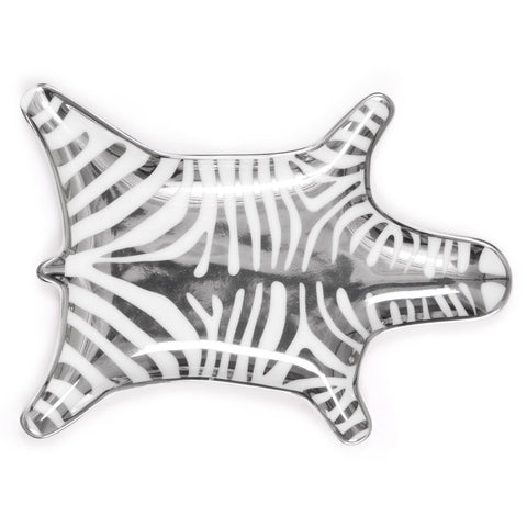 Metallic Zebra Dish Platinum- Jonathan Adler