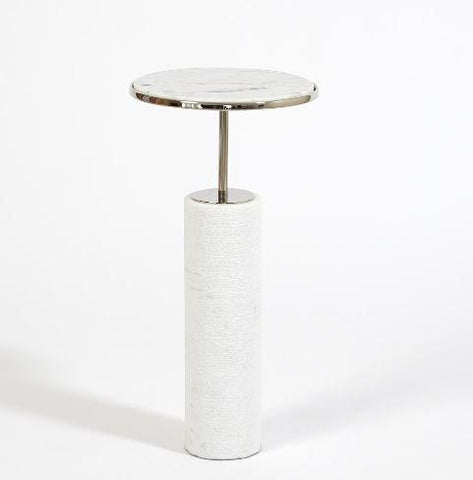 Cored Marble Table, Nickel - Global Views