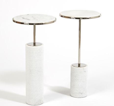 Cored Marble Table, Nickel - Global Views