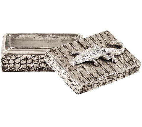Crocodile Texture Decorative Box by Howard Elliott