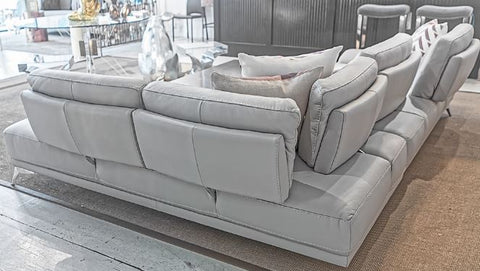 i764 Leather Sectional, Left Facing - Incanto