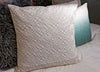 Silver Embroidered Pillow With Silver Beads - Callisto Home