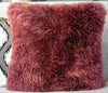 Long Wool Pillow, Plum 20" x 20" - Auskin
