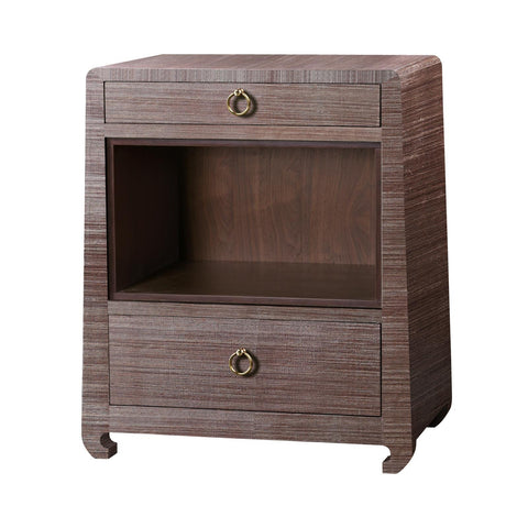 Ming Two Drawer Side Table, Brown - Bungalow 5