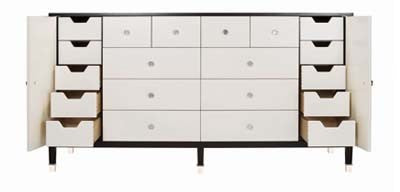 Monroe White Deco Dresser - Belle Meade Signature