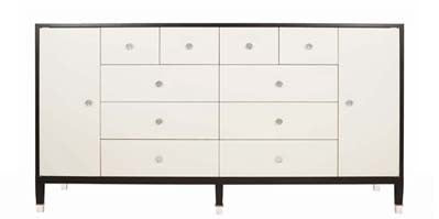 Monroe White Deco Dresser - Belle Meade Signature