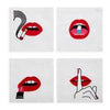 Lips Cocktail Napkins S/4- Jonathan Adler
