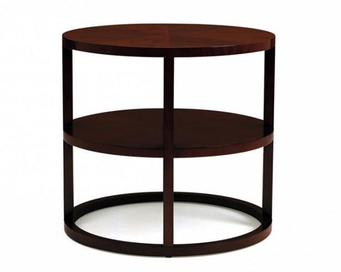 Rosenau Round Lamp Table With Shelf - Bolier & Co.