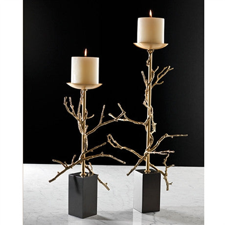 Twig Small Brass Candle Holder - Global Views