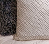 Silver Embroidered Pillow With Silver Beads - Callisto Home