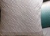 Silver Embroidered Pillow With Silver Beads - Callisto Home