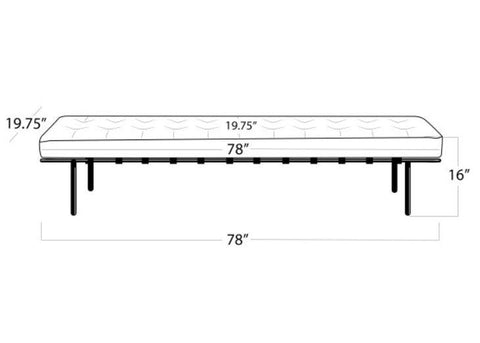 Tufted Gallery Bench - Regina Andrew